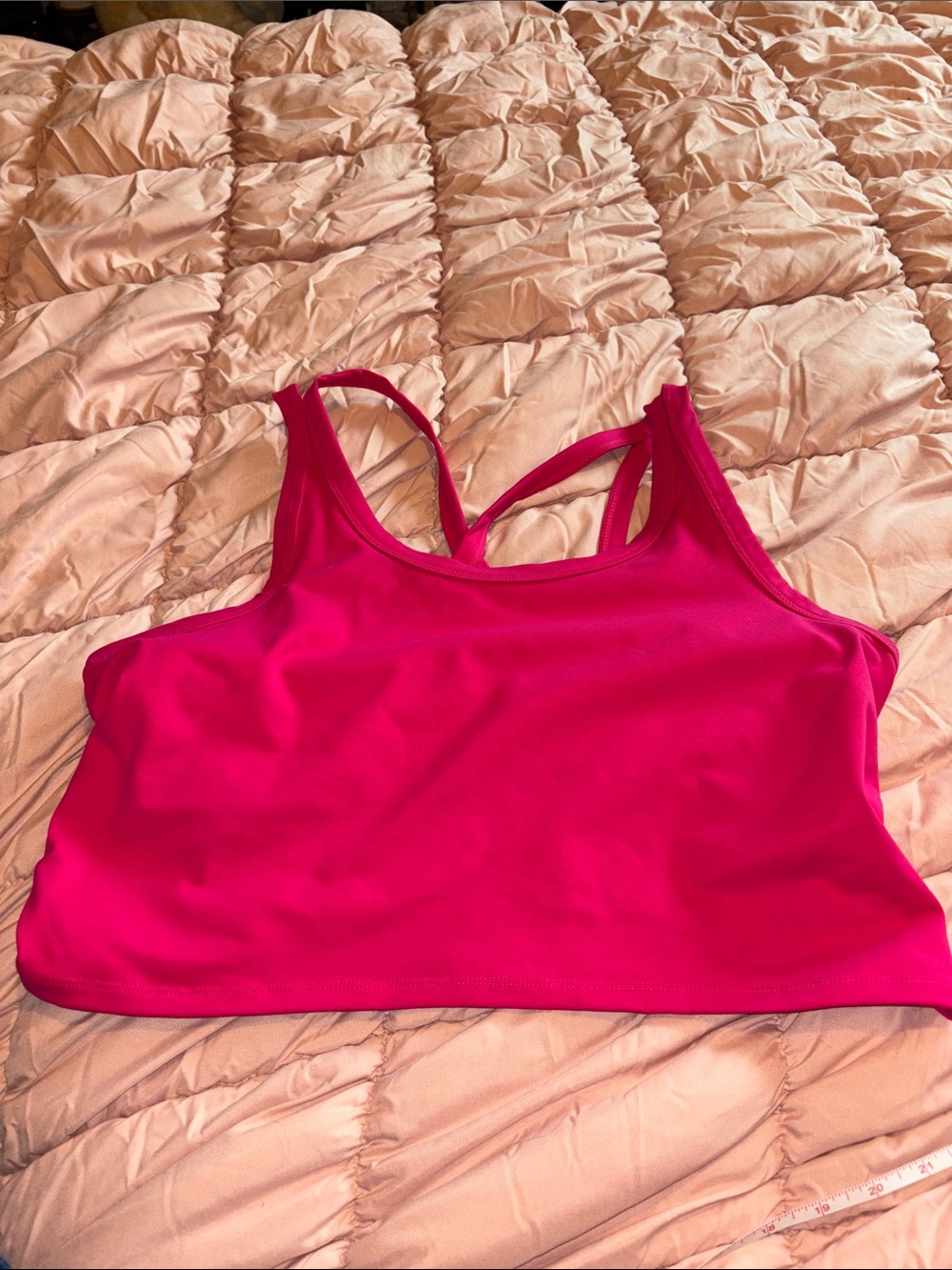 Torrid TRU Strappy Sports Bra 2X Pink Plus Size Women’s Athletics Tank Top